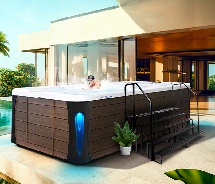 Calspas hot tub being used in a family setting - Stockton
