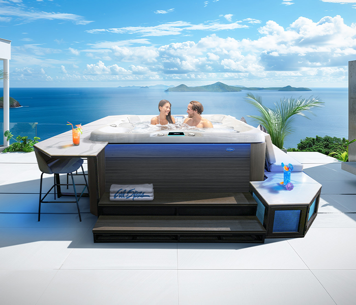 Calspas hot tub being used in a family setting - Stockton